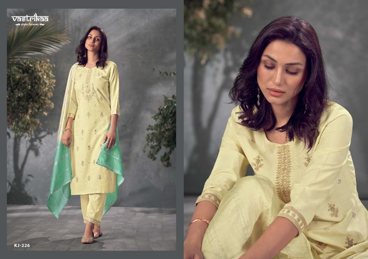TRISHA BY VASTRIKAA 224 TO 229 SERIES BEAUTIFUL SUITS COLORFUL STYLISH FANCY CASUAL WEAR & ETHNIC WEAR VISCOSE DOBY DRESSES AT WHOLESALE PRICE