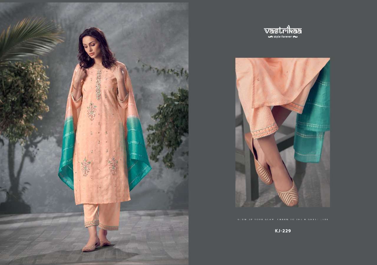TRISHA BY VASTRIKAA 224 TO 229 SERIES BEAUTIFUL SUITS COLORFUL STYLISH FANCY CASUAL WEAR & ETHNIC WEAR VISCOSE DOBY DRESSES AT WHOLESALE PRICE