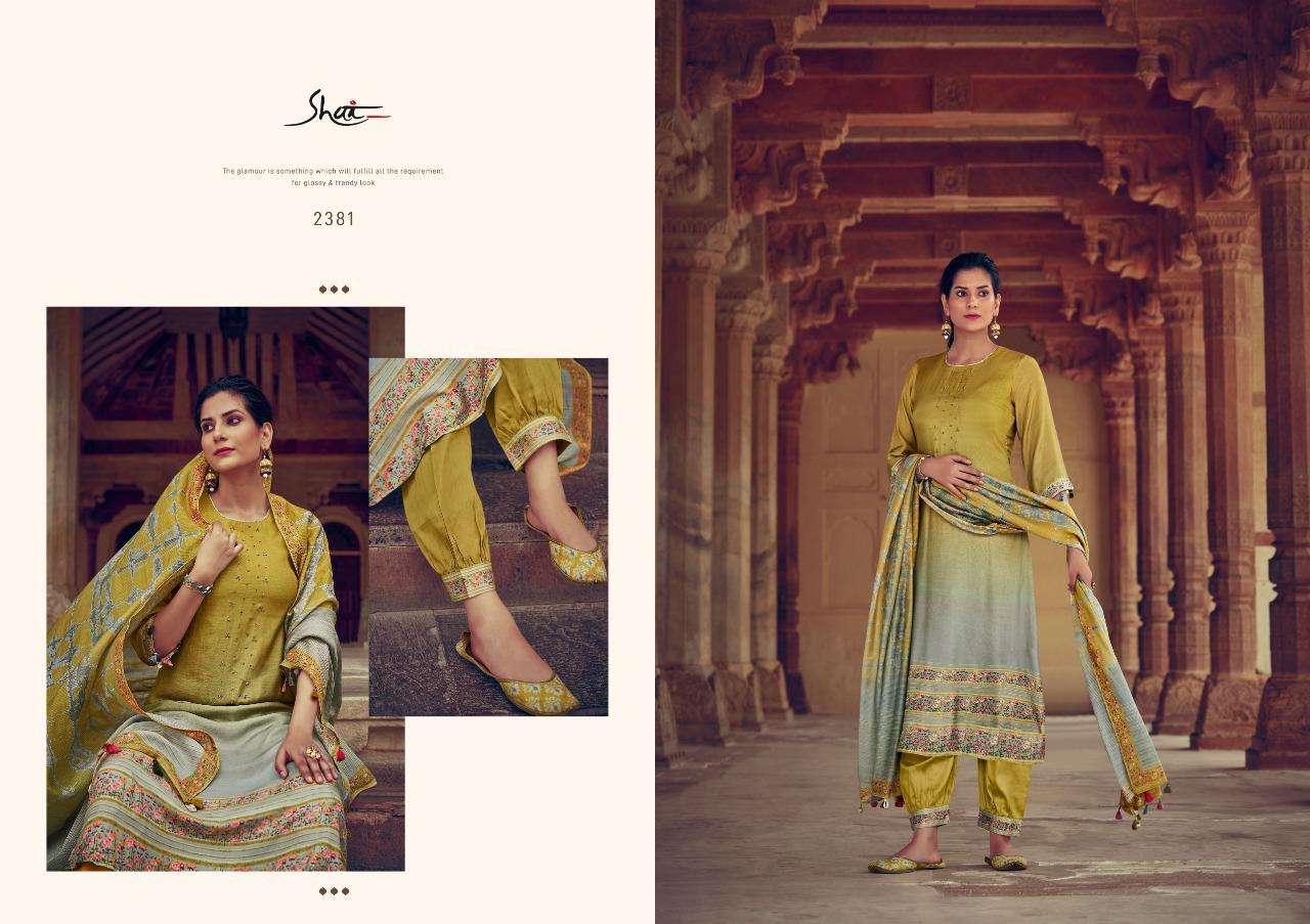 PARWAAZ BY SHAI 2381 TO 2386 SERIES BEAUTIFUL SUITS COLORFUL STYLISH FANCY CASUAL WEAR & ETHNIC WEAR PURE SILK DRESSES AT WHOLESALE PRICE