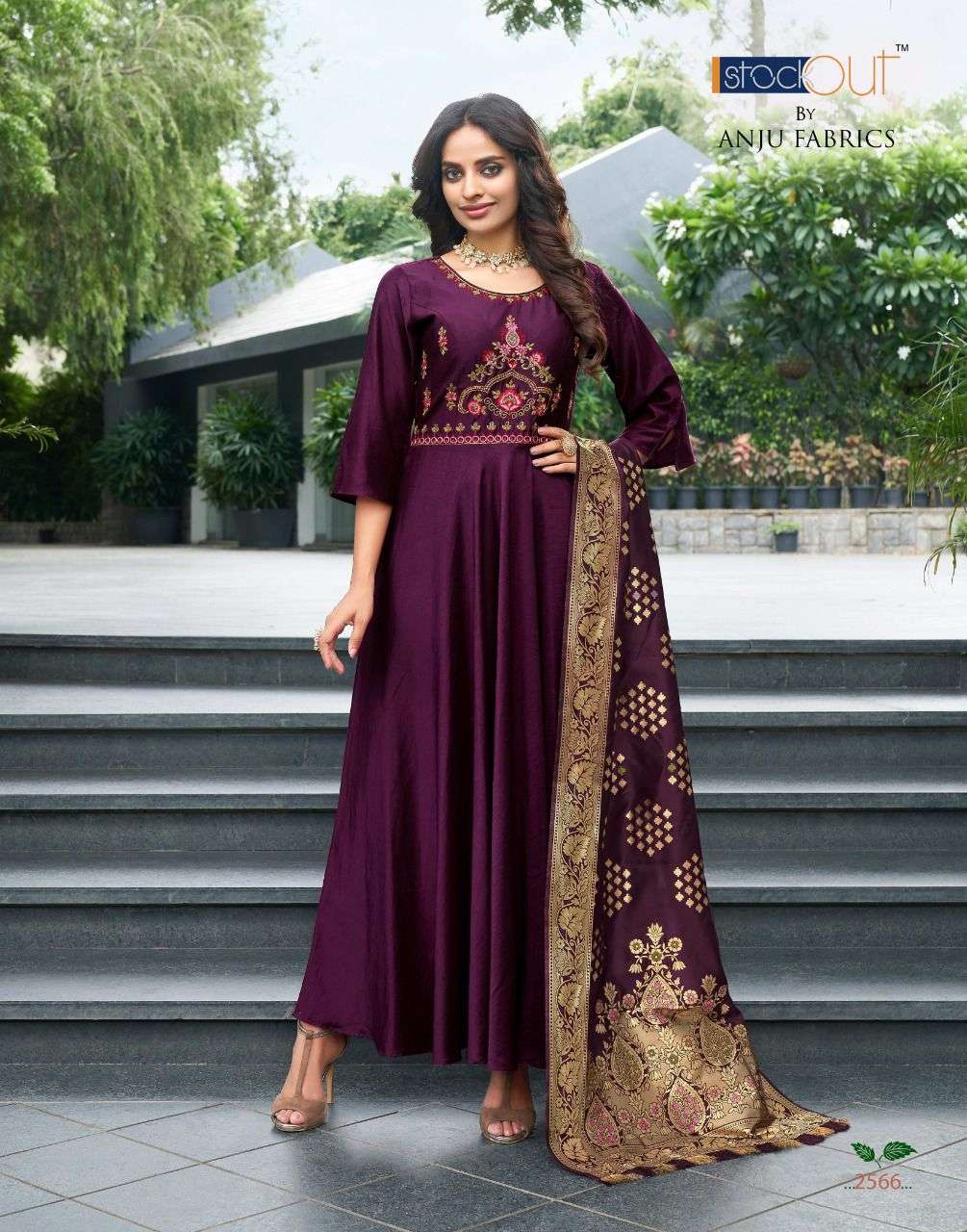 HASEEN PAL VOL-8 BY AF 2561 TO 2566 SERIES BEAUTIFUL STYLISH FANCY COLORFUL CASUAL WEAR & ETHNIC WEAR BEMBERG SILK GOWNS WITH DUPATTA AT WHOLESALE PRICE