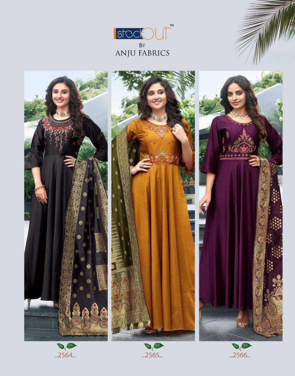 HASEEN PAL VOL-8 BY AF 2561 TO 2566 SERIES BEAUTIFUL STYLISH FANCY COLORFUL CASUAL WEAR & ETHNIC WEAR BEMBERG SILK GOWNS WITH DUPATTA AT WHOLESALE PRICE