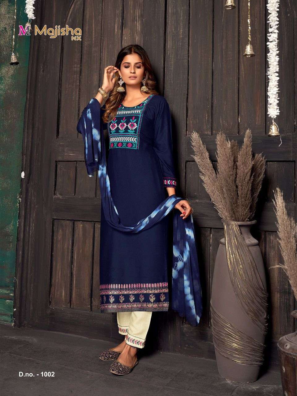 RANGOLI VOL-1 BY MAJISHA NX 1001 TO 1008 SERIES BEAUTIFUL SUITS COLORFUL STYLISH FANCY CASUAL WEAR & ETHNIC WEAR RAYON SLUB DRESSES AT WHOLESALE PRICE