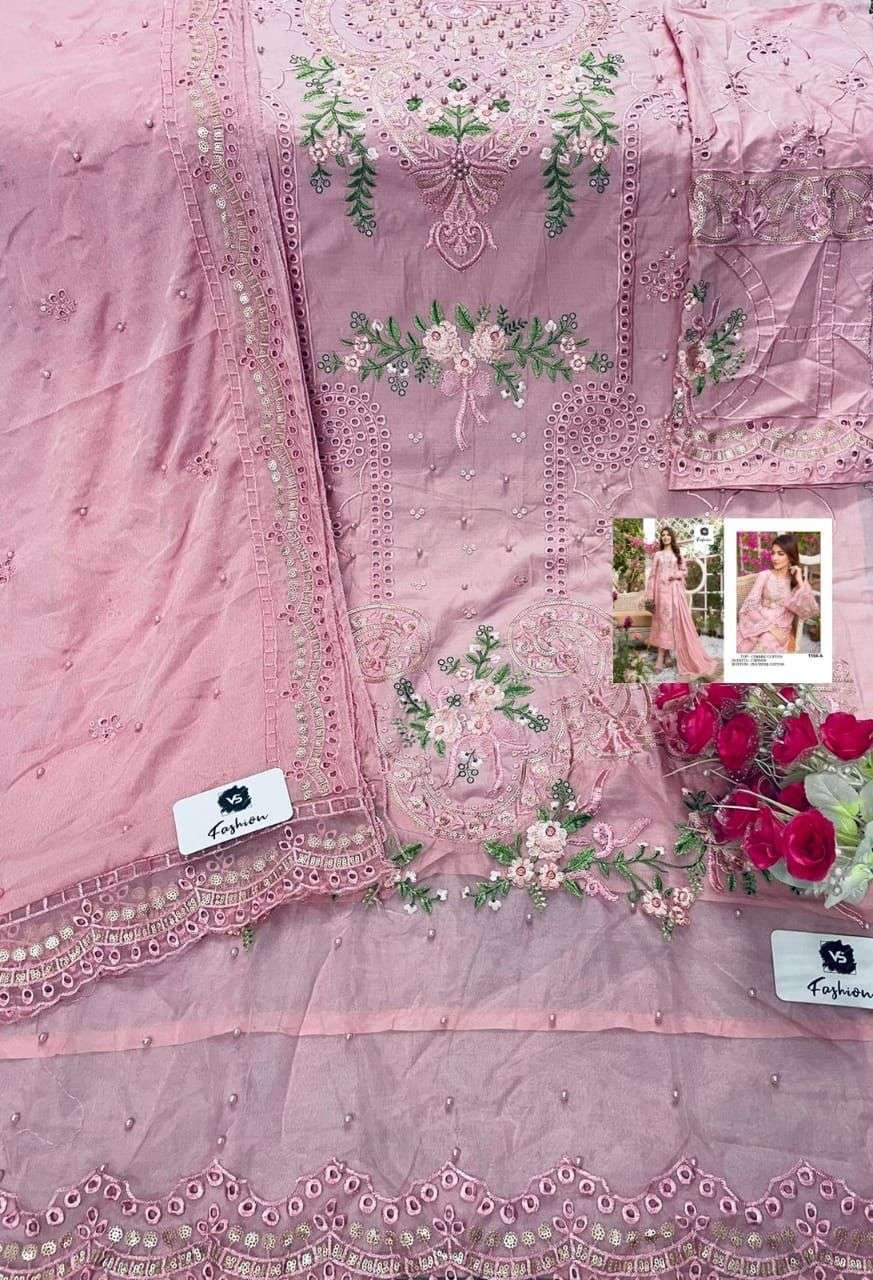 VS-1164 COLOURS BY FASHID WHOLESALE 1164-A TO 1164-D SERIES BEAUTIFUL PAKISTANI SUITS COLORFUL STYLISH FANCY CASUAL WEAR & ETHNIC WEAR CAMBRIC COTTON DRESSES AT WHOLESALE PRICE