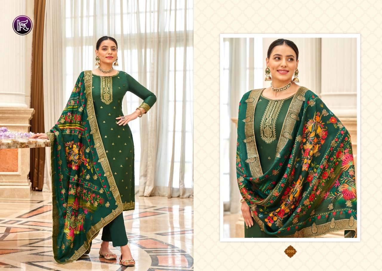 KALA JACQUARD VOL-1 BY KALA FASHION 1001 TO 1006 SERIES BEAUTIFUL SUITS COLORFUL STYLISH FANCY CASUAL WEAR & ETHNIC WEAR DOLA JACQUARD DRESSES AT WHOLESALE PRICE