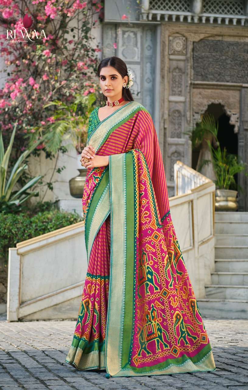 SAMANTA VOL-2 BY REWAA INDIAN TRADITIONAL WEAR COLLECTION BEAUTIFUL STYLISH FANCY COLORFUL PARTY WEAR & OCCASIONAL WEAR BRASSO PATOLA SAREES AT WHOLESALE PRICE