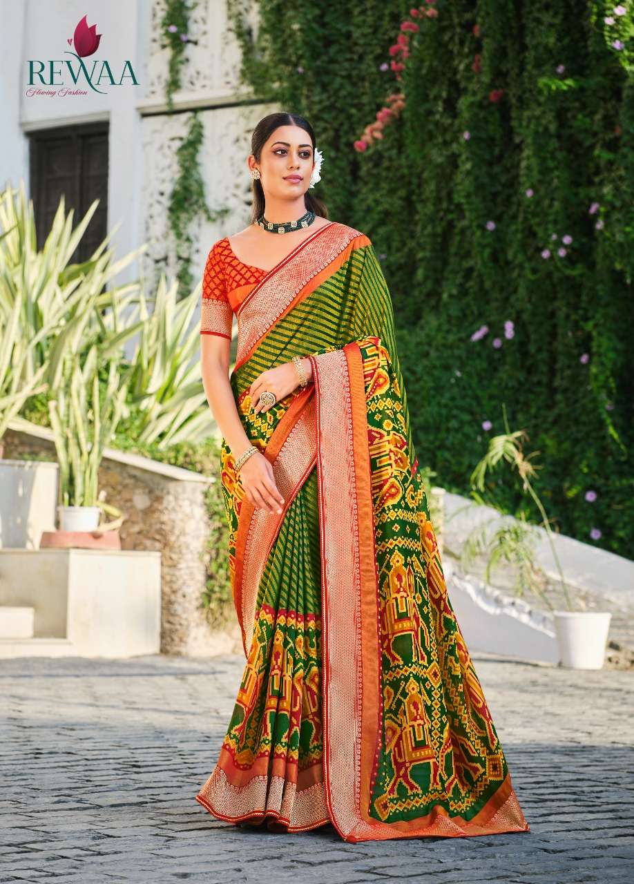 SAMANTA VOL-2 BY REWAA INDIAN TRADITIONAL WEAR COLLECTION BEAUTIFUL STYLISH FANCY COLORFUL PARTY WEAR & OCCASIONAL WEAR BRASSO PATOLA SAREES AT WHOLESALE PRICE