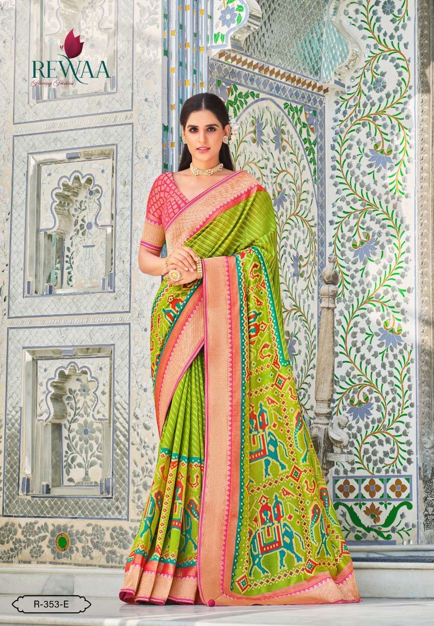 SAMANTA VOL-2 BY REWAA INDIAN TRADITIONAL WEAR COLLECTION BEAUTIFUL STYLISH FANCY COLORFUL PARTY WEAR & OCCASIONAL WEAR BRASSO PATOLA SAREES AT WHOLESALE PRICE