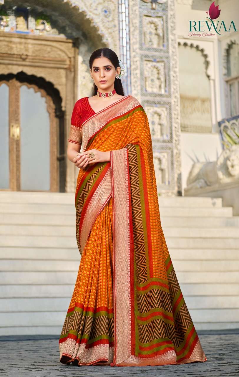 SAMANTA VOL-2 BY REWAA INDIAN TRADITIONAL WEAR COLLECTION BEAUTIFUL STYLISH FANCY COLORFUL PARTY WEAR & OCCASIONAL WEAR BRASSO PATOLA SAREES AT WHOLESALE PRICE