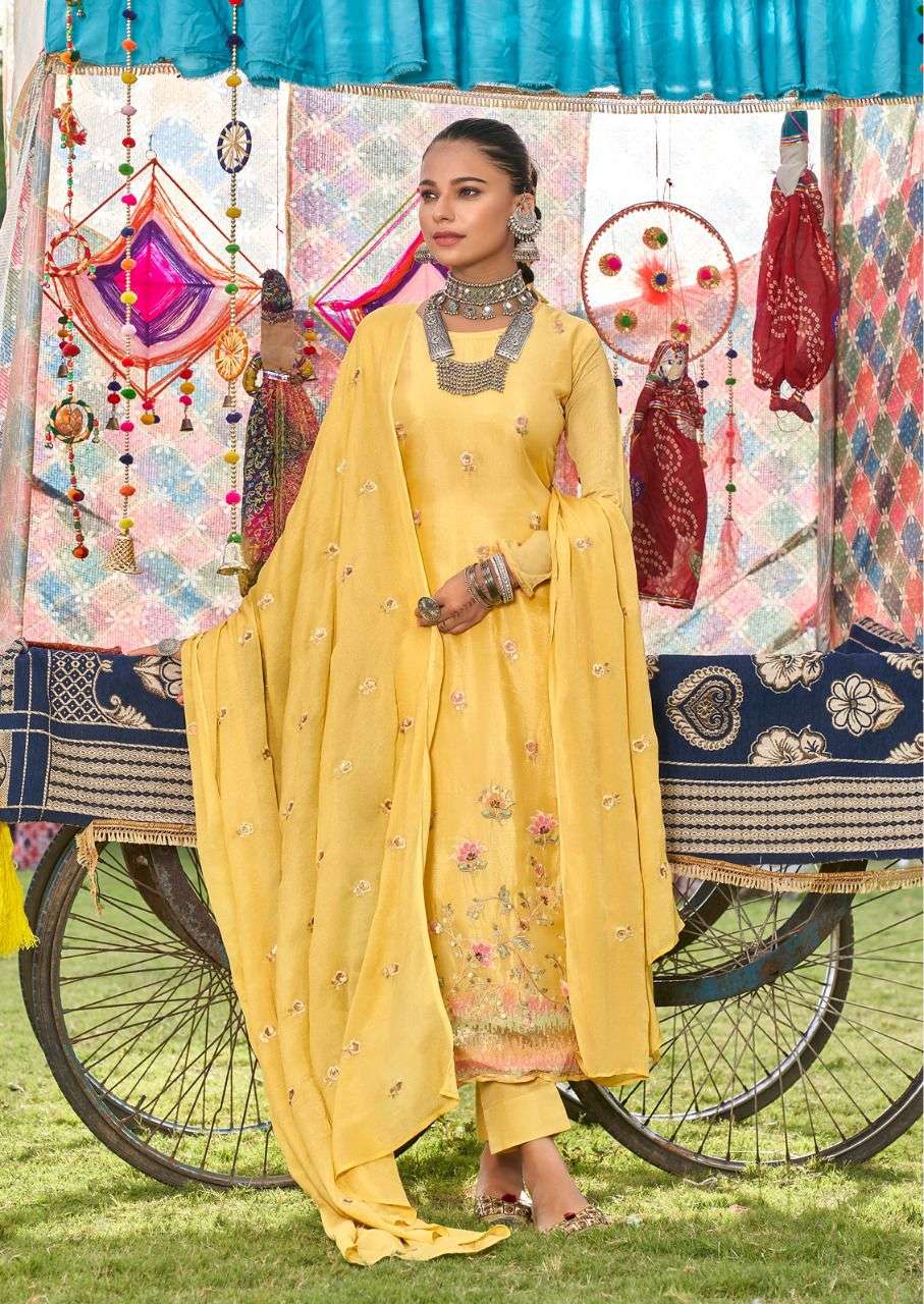 SHADIA BY SHUROOQ 10081 TO 10084 SERIES BEAUTIFUL SUITS COLORFUL STYLISH FANCY CASUAL WEAR & ETHNIC WEAR CHINNON DRESSES AT WHOLESALE PRICE