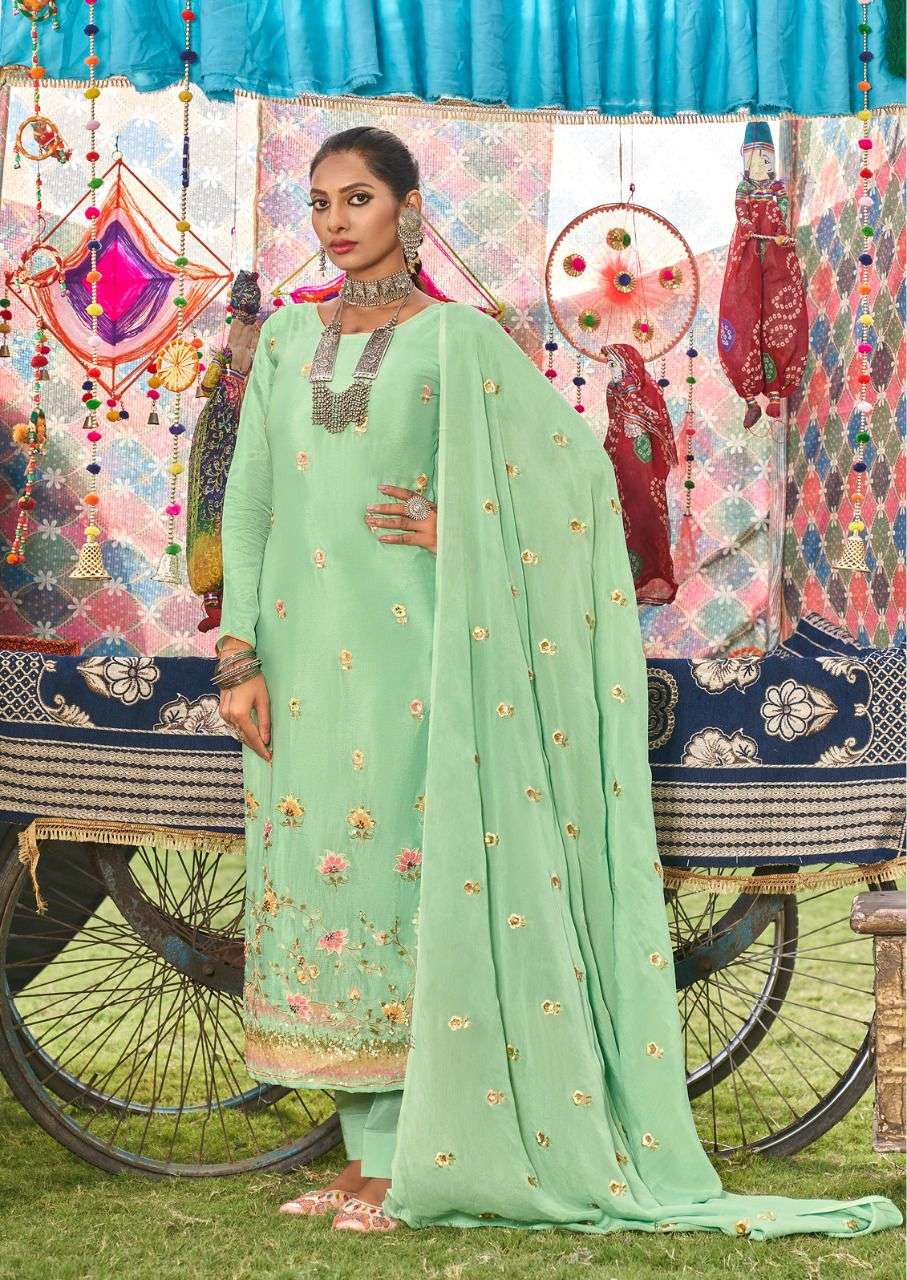 SHADIA BY SHUROOQ 10081 TO 10084 SERIES BEAUTIFUL SUITS COLORFUL STYLISH FANCY CASUAL WEAR & ETHNIC WEAR CHINNON DRESSES AT WHOLESALE PRICE
