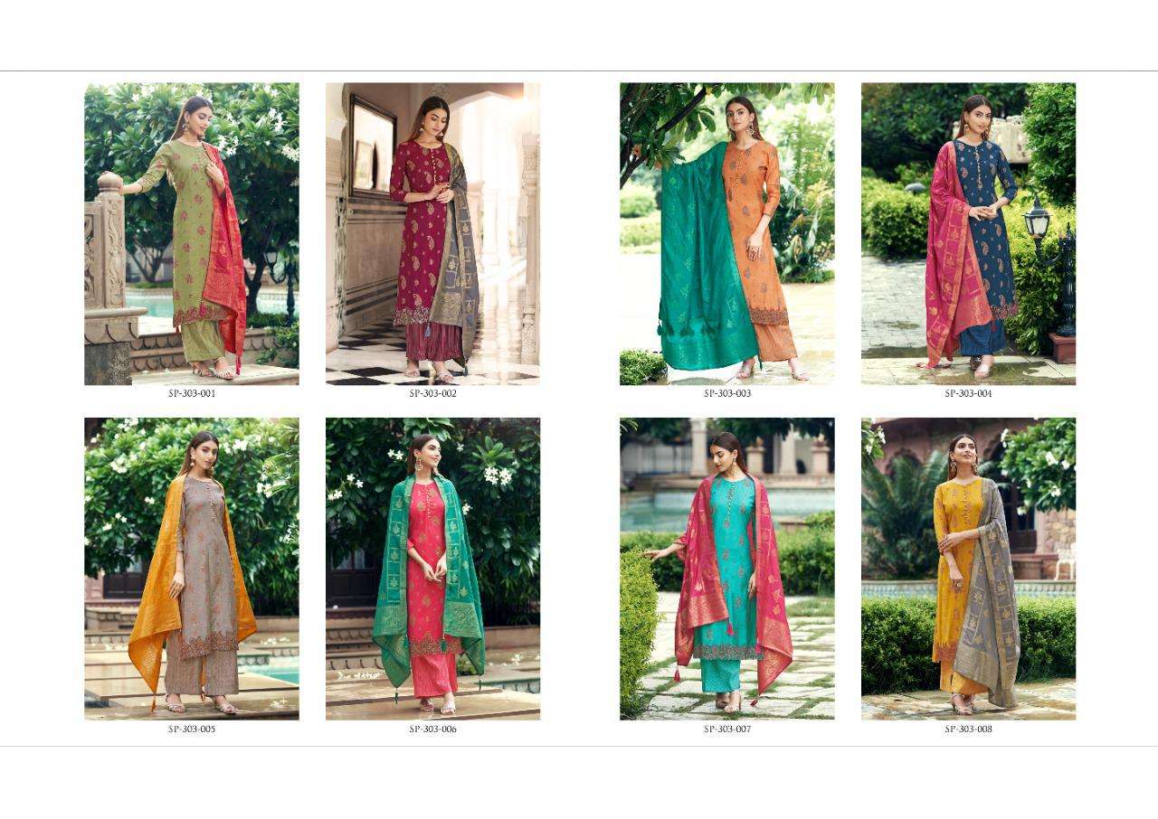 NAQSH BY SARGAM PRINTS 303-001 TO 303-008 SERIES BEAUTIFUL SUITS COLORFUL STYLISH FANCY CASUAL WEAR & ETHNIC WEAR PURE MUSLIN SILK PRINT DRESSES AT WHOLESALE PRICE