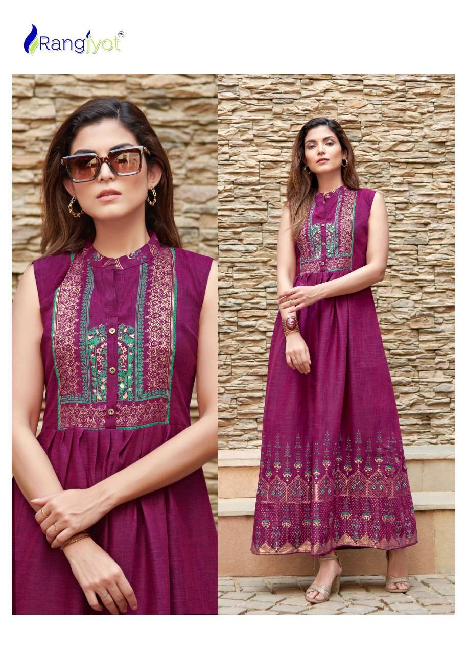 CHARVI VOL-2 BY RANGJYOT FASHION 2001 TO 2008 SERIES BEAUTIFUL STYLISH FANCY COLORFUL CASUAL WEAR & ETHNIC WEAR COTTON FOIL PRINT GOWNS AT WHOLESALE PRICE