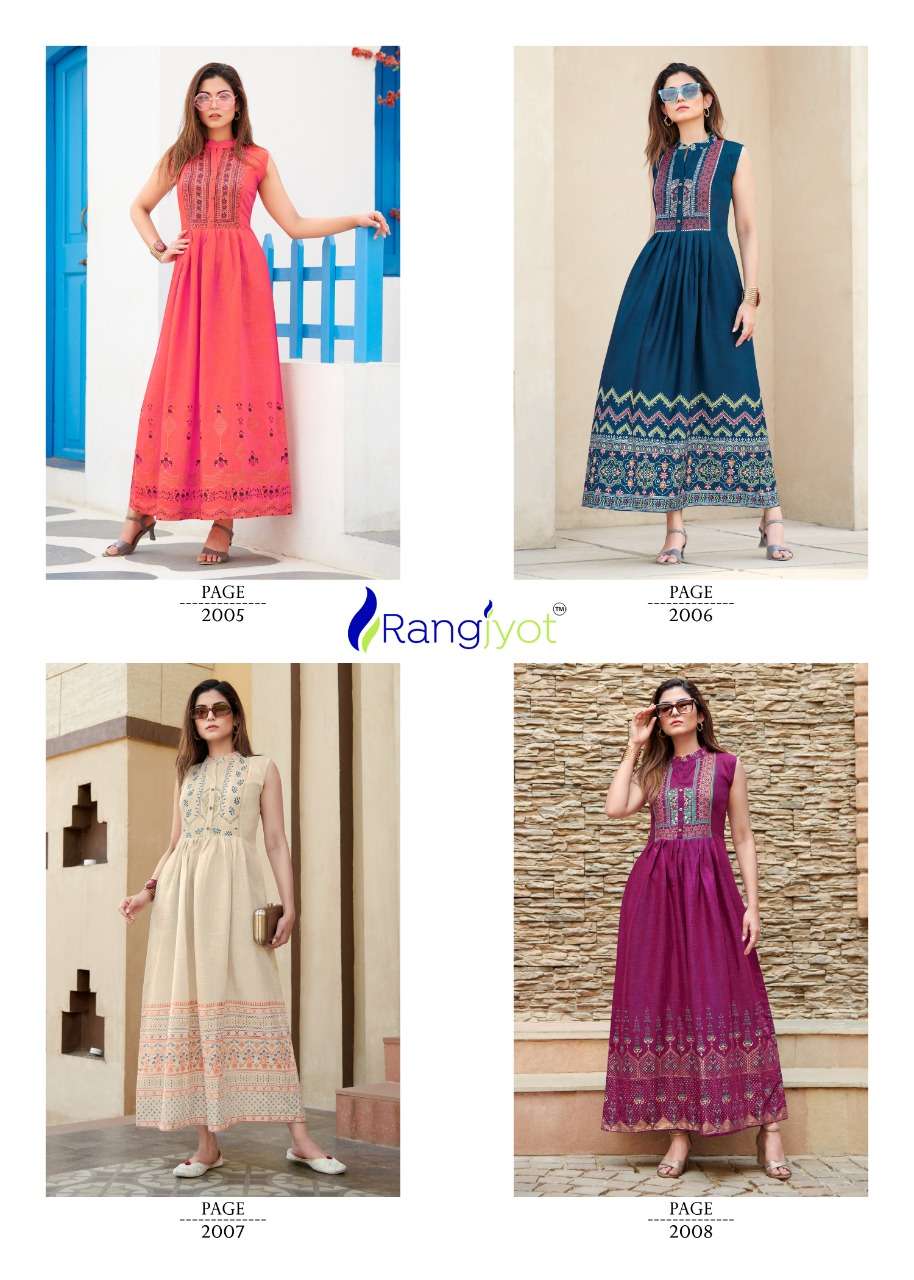CHARVI VOL-2 BY RANGJYOT FASHION 2001 TO 2008 SERIES BEAUTIFUL STYLISH FANCY COLORFUL CASUAL WEAR & ETHNIC WEAR COTTON FOIL PRINT GOWNS AT WHOLESALE PRICE