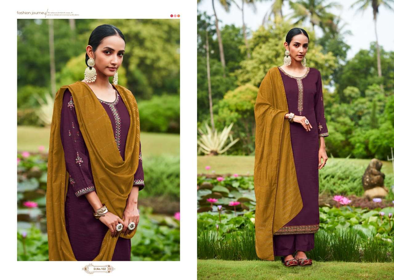 WILLA BY CHERRY 101 TO 104 SERIES BEAUTIFUL SUITS COLORFUL STYLISH FANCY CASUAL WEAR & ETHNIC WEAR PARAMPARA SILK DRESSES AT WHOLESALE PRICE