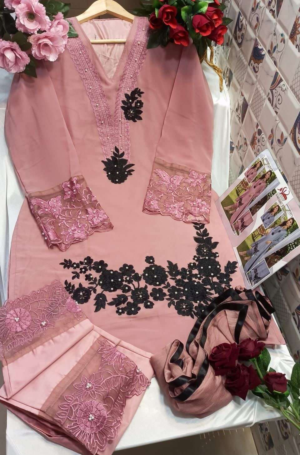 KALAM 1104 COLOURS BY KALAM CREATION 01 TO 02 SERIES BEAUTIFUL PAKISTANI SUITS COLORFUL STYLISH FANCY CASUAL WEAR & ETHNIC WEAR FAUX GEORGETTE DRESSES AT WHOLESALE PRICE