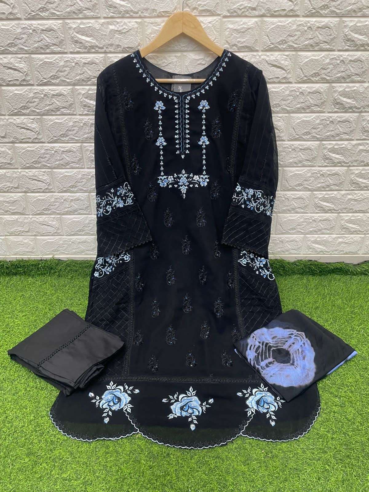 NAIMAT 1031 COLOURS BY NAIMAT FASHION STUDIO 1031-A TO 1031-C SERIES BEAUTIFUL PAKISTANI SUITS COLORFUL STYLISH FANCY CASUAL WEAR & ETHNIC WEAR PURE FAUX GEORGETTE DRESSES AT WHOLESALE PRICE