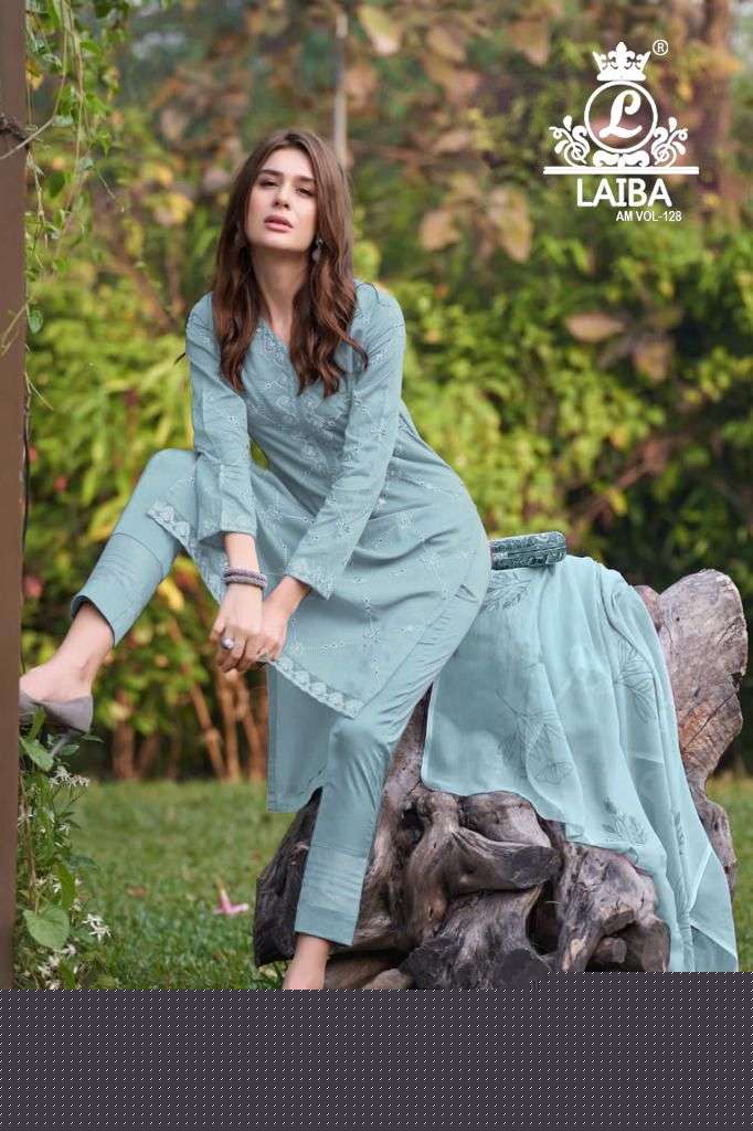 AM VOL-128 BY LAIBA 01 TO 03 SERIES BEAUTIFUL PAKISTANI SUITS STYLISH COLORFUL FANCY CASUAL WEAR & ETHNIC WEAR PURE GEORGETTE DRESSES AT WHOLESALE PRICE