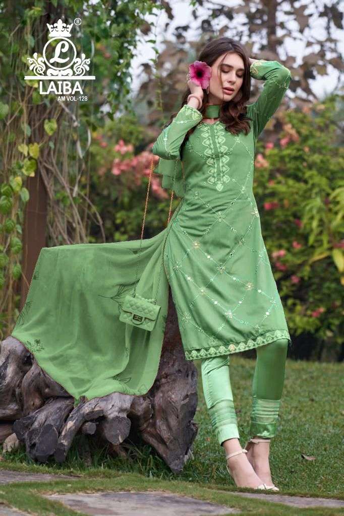 AM VOL-128 BY LAIBA 01 TO 03 SERIES BEAUTIFUL PAKISTANI SUITS STYLISH COLORFUL FANCY CASUAL WEAR & ETHNIC WEAR PURE GEORGETTE DRESSES AT WHOLESALE PRICE