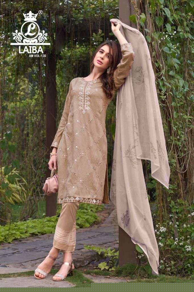 AM VOL-128 BY LAIBA 01 TO 03 SERIES BEAUTIFUL PAKISTANI SUITS STYLISH COLORFUL FANCY CASUAL WEAR & ETHNIC WEAR PURE GEORGETTE DRESSES AT WHOLESALE PRICE