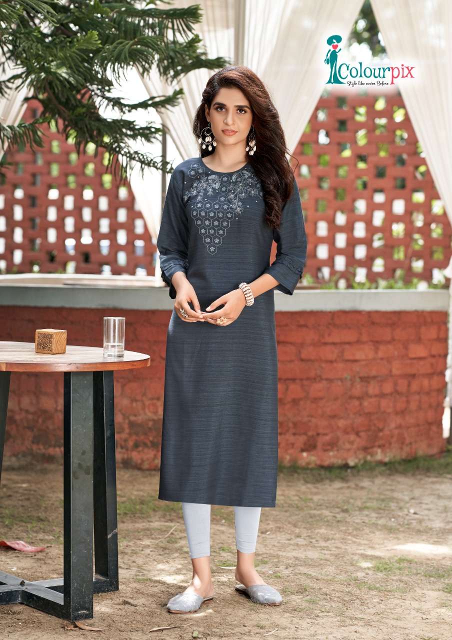 ROSE BERRY VOL-1 BY COLOURPIX 1001 TO 1006 SERIES DESIGNER STYLISH FANCY COLORFUL BEAUTIFUL PARTY WEAR & ETHNIC WEAR COLLECTION PURE RAYON KURTIS AT WHOLESALE PRICE
