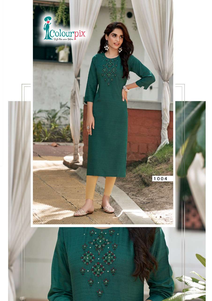 ROSE BERRY VOL-1 BY COLOURPIX 1001 TO 1006 SERIES DESIGNER STYLISH FANCY COLORFUL BEAUTIFUL PARTY WEAR & ETHNIC WEAR COLLECTION PURE RAYON KURTIS AT WHOLESALE PRICE