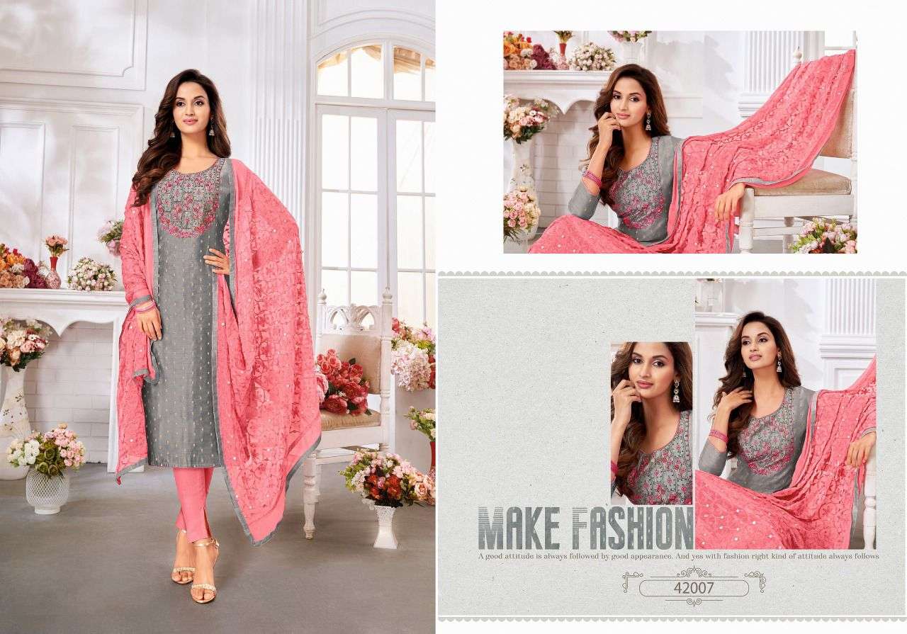 MAIRIN VOL-7 BY KAPIL TRENDZ 42001 TO 42012 SERIES BEAUTIFUL SUITS COLORFUL STYLISH FANCY CASUAL WEAR & ETHNIC WEAR MODAL DRESSES AT WHOLESALE PRICE