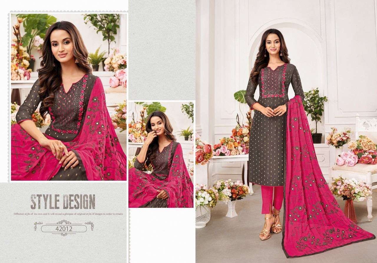 MAIRIN VOL-7 BY KAPIL TRENDZ 42001 TO 42012 SERIES BEAUTIFUL SUITS COLORFUL STYLISH FANCY CASUAL WEAR & ETHNIC WEAR MODAL DRESSES AT WHOLESALE PRICE