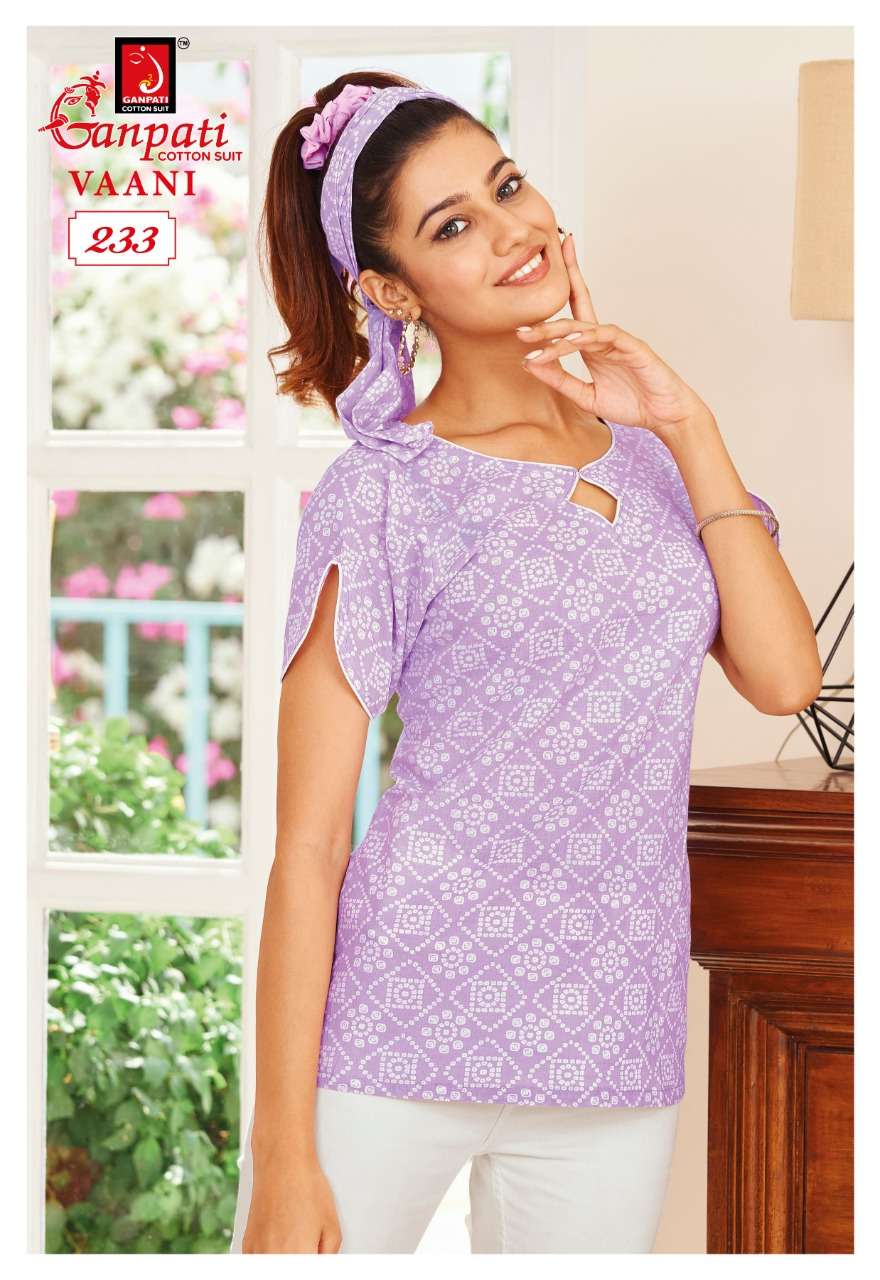 VAANI VOL-1 BY GANPATI COTTON SUITS 216 TO 235 SERIES BEAUTIFUL STYLISH FANCY COLORFUL CASUAL WEAR & ETHNIC WEAR CAMBRIC COTTON TOPS AT WHOLESALE PRICE