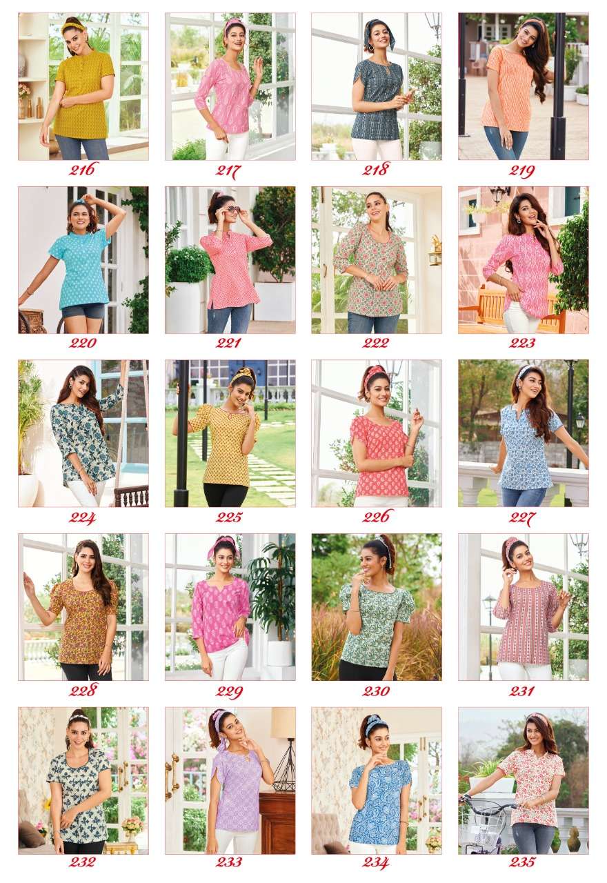 VAANI VOL-1 BY GANPATI COTTON SUITS 216 TO 235 SERIES BEAUTIFUL STYLISH FANCY COLORFUL CASUAL WEAR & ETHNIC WEAR CAMBRIC COTTON TOPS AT WHOLESALE PRICE