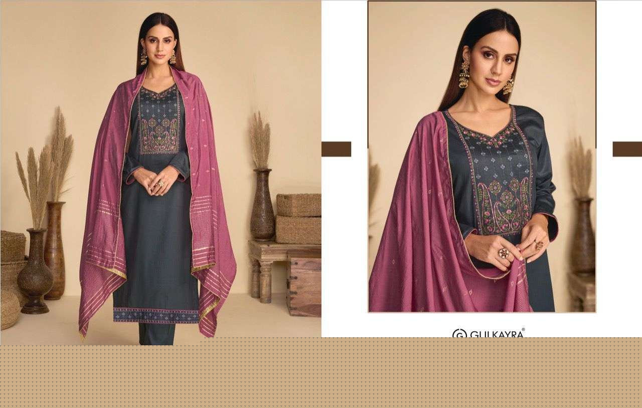 Aaliyah By Gulkayra Designer 7157 To 7162 Series Beautiful Suits Colorful Stylish Fancy Casual Wear & Ethnic Wear Jam Silk Embroidered Dresses At Wholesale Price