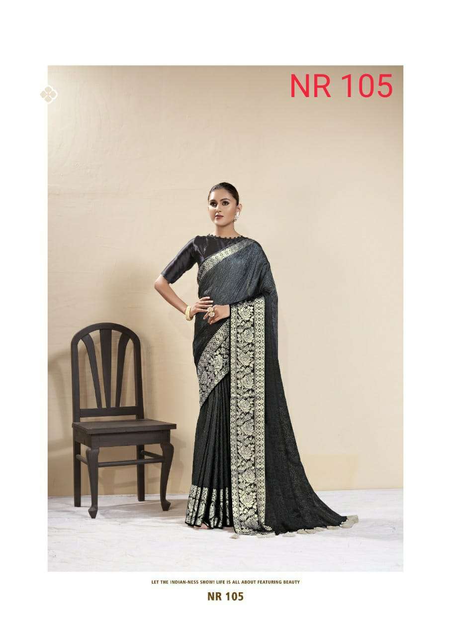 NORA BY SR 101 TO 110 SERIES INDIAN TRADITIONAL WEAR COLLECTION BEAUTIFUL STYLISH FANCY COLORFUL PARTY WEAR & OCCASIONAL WEAR DOLA JACQUARD SAREES AT WHOLESALE PRICE