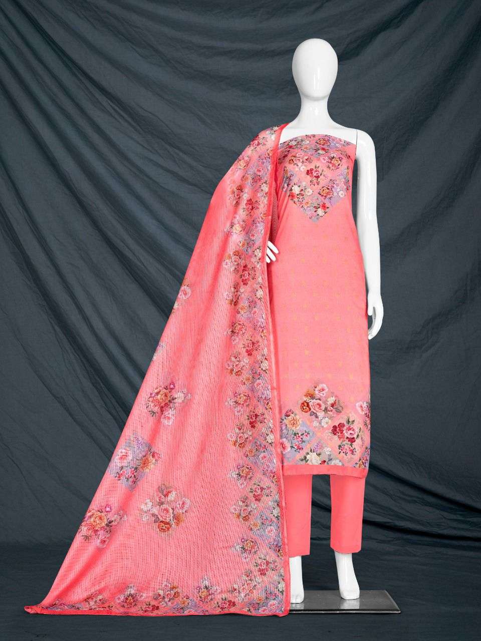 RAGINI 1907 BY BIPSON 01 TO 04 SERIES BEAUTIFUL SUITS COLORFUL STYLISH FANCY CASUAL WEAR & ETHNIC WEAR MUSLIN PRINT DRESSES AT WHOLESALE PRICE
