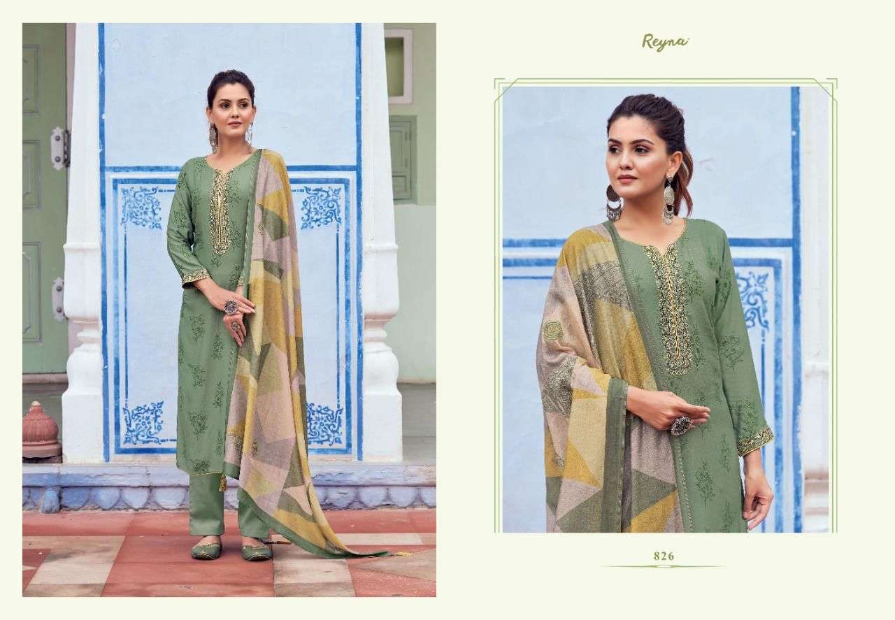 RANG BY REYNA 821 TO 827 SERIES BEAUTIFUL SUITS COLORFUL STYLISH FANCY CASUAL WEAR & ETHNIC WEAR PURE BEMBERG SILK DRESSES AT WHOLESALE PRICE