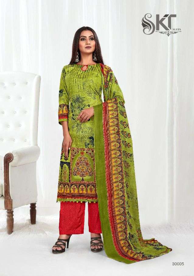 SAANVI BY SKT SUITS 30001 TO 30012 SERIES BEAUTIFUL SUITS COLORFUL STYLISH FANCY CASUAL WEAR & ETHNIC WEAR SOFT COTTON DRESSES AT WHOLESALE PRICE