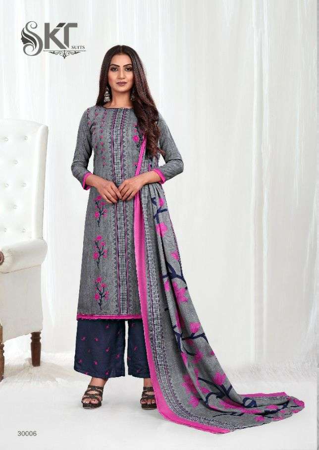 SAANVI BY SKT SUITS 30001 TO 30012 SERIES BEAUTIFUL SUITS COLORFUL STYLISH FANCY CASUAL WEAR & ETHNIC WEAR SOFT COTTON DRESSES AT WHOLESALE PRICE