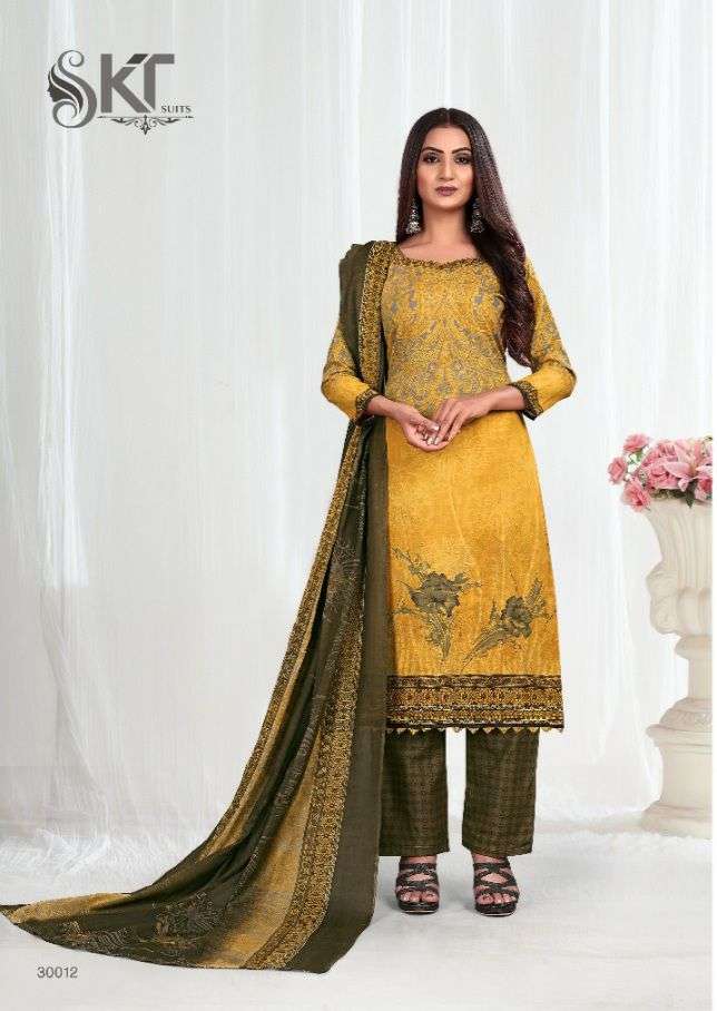 SAANVI BY SKT SUITS 30001 TO 30012 SERIES BEAUTIFUL SUITS COLORFUL STYLISH FANCY CASUAL WEAR & ETHNIC WEAR SOFT COTTON DRESSES AT WHOLESALE PRICE