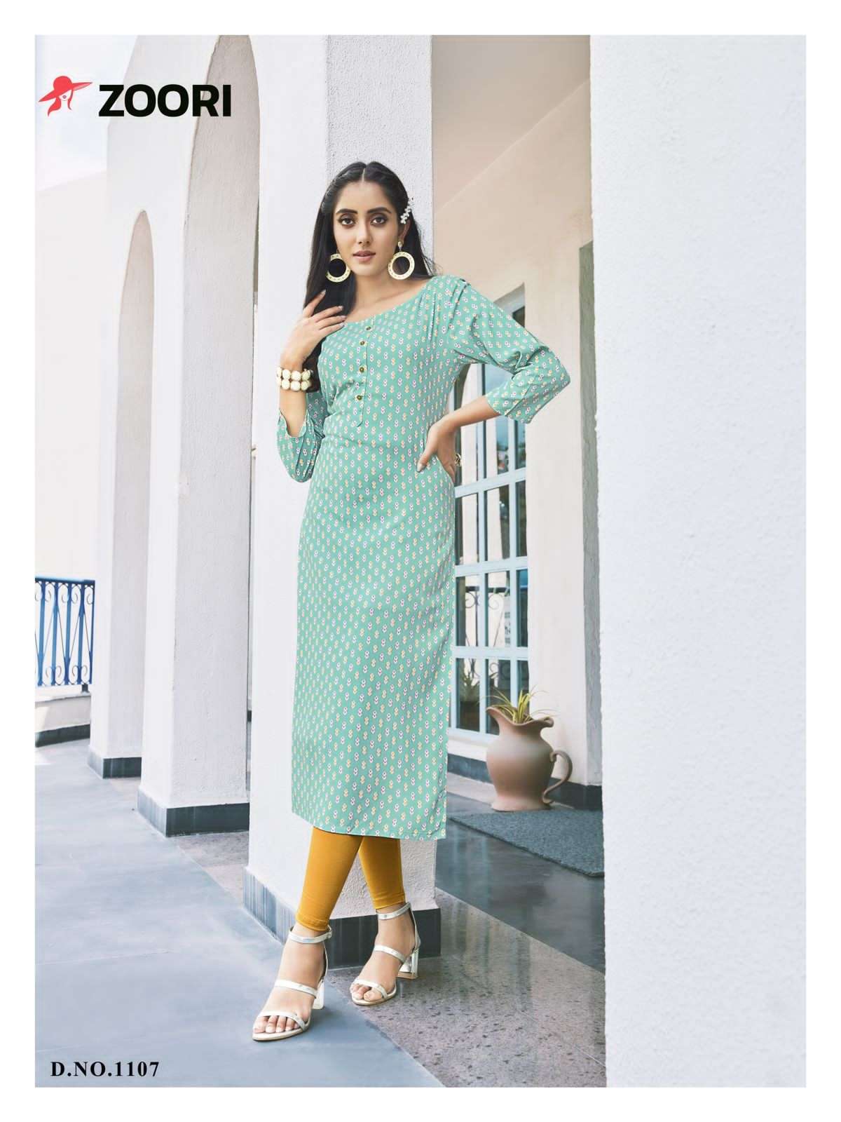 AKSHARA VOL-18 BY ZOORI 1105 TO 1110 SERIES DESIGNER STYLISH FANCY COLORFUL BEAUTIFUL PARTY WEAR & ETHNIC WEAR COLLECTION RAYON PRINT KURTIS AT WHOLESALE PRICE