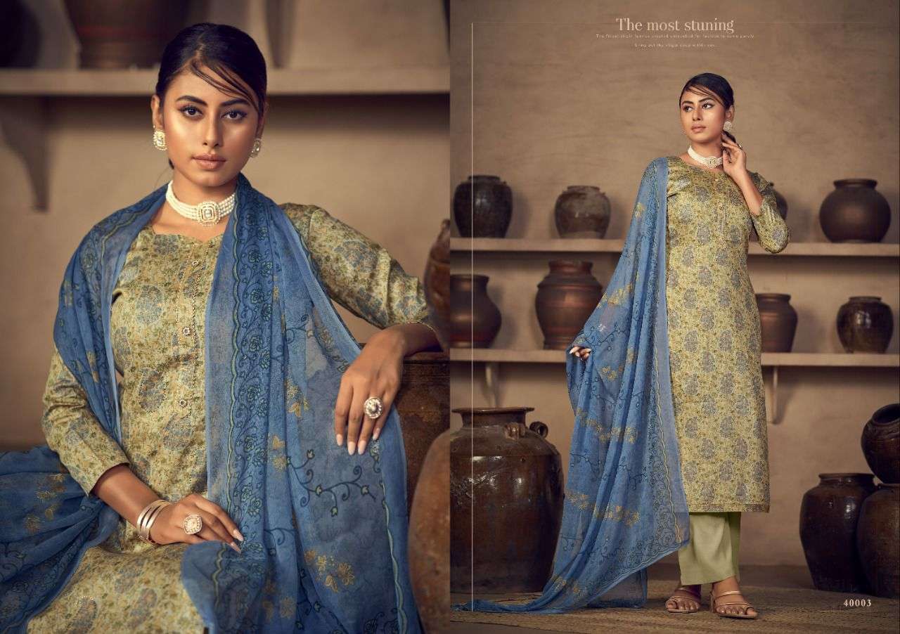 CHUNARI BY SIYONI 40001 TO 40008 SERIES BEAUTIFUL SUITS COLORFUL STYLISH FANCY CASUAL WEAR & ETHNIC WEAR PURE JAM COTTON PRINT DRESSES AT WHOLESALE PRICE