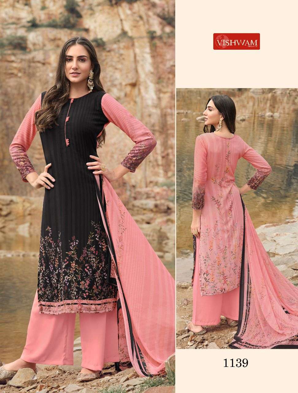 CAFE LATTE VOL-14 BY VISHWAM FABRICS 1136 TO 1147 SERIES INDIAN TRADITIONAL WEAR COLLECTION BEAUTIFUL STYLISH FANCY COLORFUL PARTY WEAR & OCCASIONAL WEAR HEAVY CREPE PRINT DRESSES AT WHOLESALE PRICE