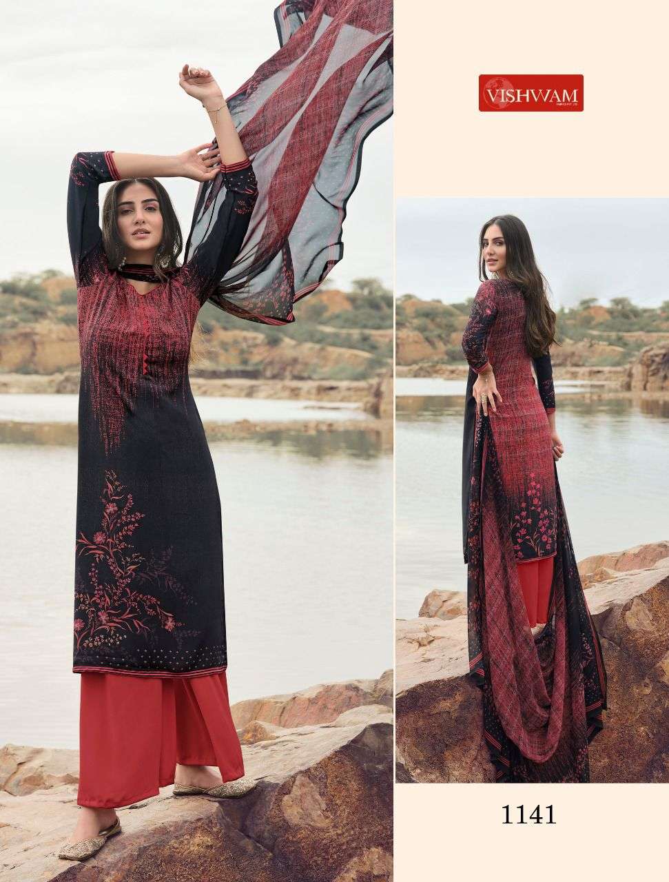 CAFE LATTE VOL-14 BY VISHWAM FABRICS 1136 TO 1147 SERIES INDIAN TRADITIONAL WEAR COLLECTION BEAUTIFUL STYLISH FANCY COLORFUL PARTY WEAR & OCCASIONAL WEAR HEAVY CREPE PRINT DRESSES AT WHOLESALE PRICE