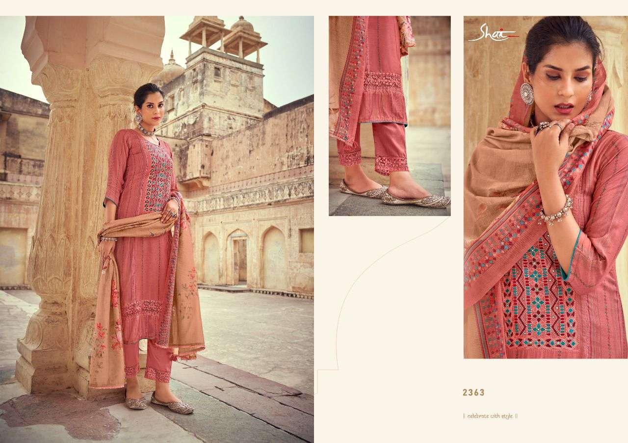 ZOHRA BY SHAI 2361 TO 2365 SERIES BEAUTIFUL SUITS COLORFUL STYLISH FANCY CASUAL WEAR & ETHNIC WEAR PURE SILK PRINT DRESSES AT WHOLESALE PRICE
