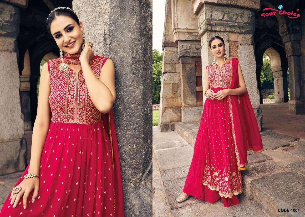 Nayka By Your Choice 1001 To 1006 Series Beautiful Suits Colorful Stylish Fancy Casual Wear & Ethnic Wear Georgette Dresses At Wholesale Price