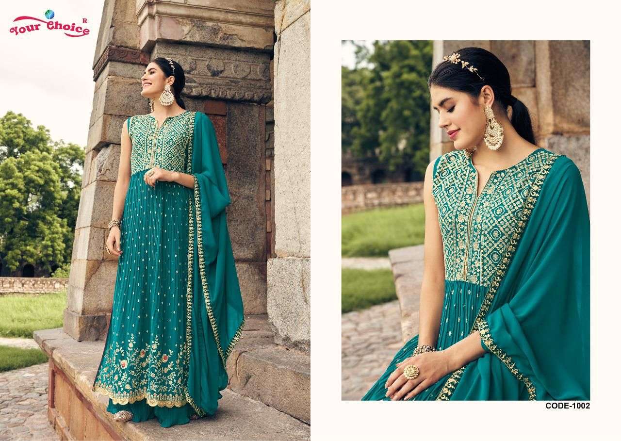 Nayka By Your Choice 1001 To 1006 Series Beautiful Suits Colorful Stylish Fancy Casual Wear & Ethnic Wear Georgette Dresses At Wholesale Price