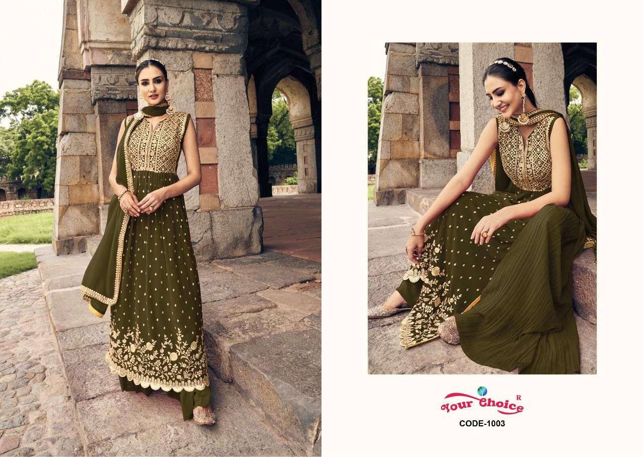 Nayka By Your Choice 1001 To 1006 Series Beautiful Suits Colorful Stylish Fancy Casual Wear & Ethnic Wear Georgette Dresses At Wholesale Price