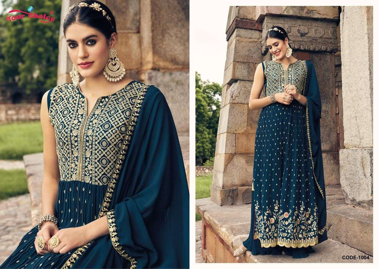 Nayka By Your Choice 1001 To 1006 Series Beautiful Suits Colorful Stylish Fancy Casual Wear & Ethnic Wear Georgette Dresses At Wholesale Price