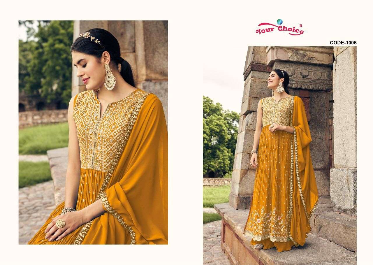 Nayka By Your Choice 1001 To 1006 Series Beautiful Suits Colorful Stylish Fancy Casual Wear & Ethnic Wear Georgette Dresses At Wholesale Price