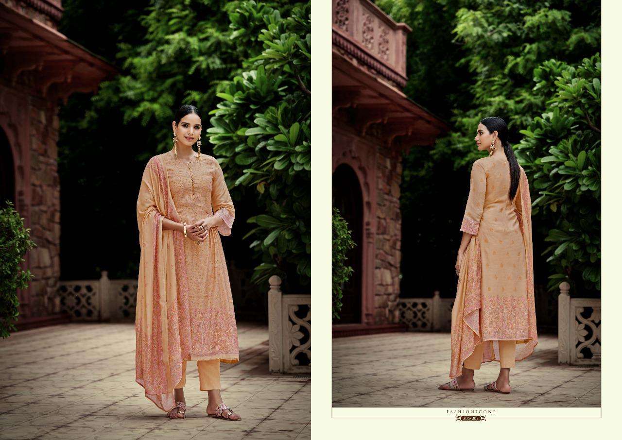 RABIA BY SARGAM PRINTS 305-001 TO 305-008 SERIES BEAUTIFUL SUITS COLORFUL STYLISH FANCY CASUAL WEAR & ETHNIC WEAR PURE MUSLIN PRINT DRESSES AT WHOLESALE PRICE