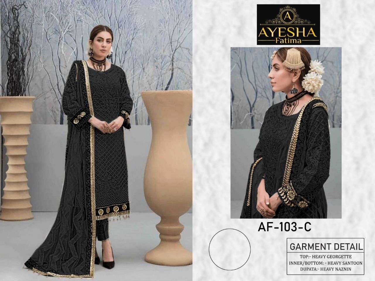 AF-102 COLOURS BY AYESHA FATIMA 102-A TO 102-D SERIES BEAUTIFUL PAKISTANI SUITS COLORFUL STYLISH FANCY CASUAL WEAR & ETHNIC WEAR HEAVY GEORGETTE DRESSES AT WHOLESALE PRICE