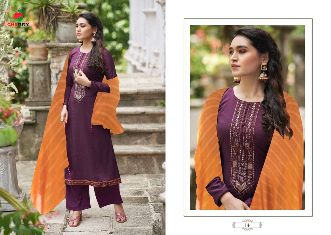 JASMITH BY CHERRY 11 TO 14 SERIES BEAUTIFUL SUITS COLORFUL STYLISH FANCY CASUAL WEAR & ETHNIC WEAR PURE SILK DRESSES AT WHOLESALE PRICE