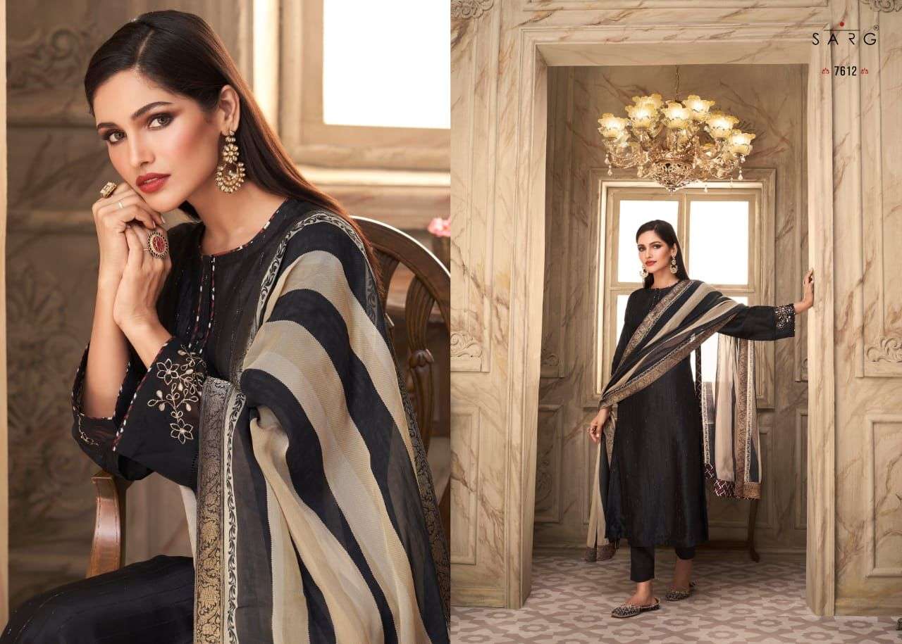 DHARI BY SARG BEAUTIFUL SUITS COLORFUL STYLISH FANCY CASUAL WEAR & ETHNIC WEAR JACQUARD DRESSES AT WHOLESALE PRICE